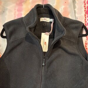 Vineyard Vines Black Fleece Vest